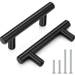 Bundle of 14 NEW Black Cabinet / Draw Handles with Multiple Size Screws NWT